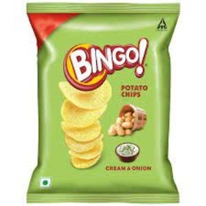 Bingo potato chips cream & onion 52 gm
