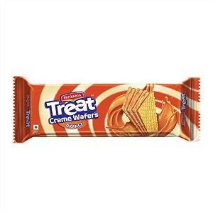 Britannia treat creme wafers orange flav 60g