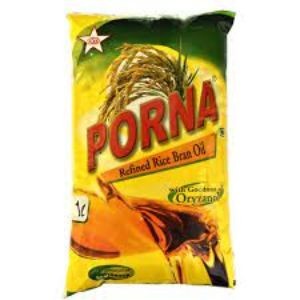 Porna rice bran oil 1l pouch