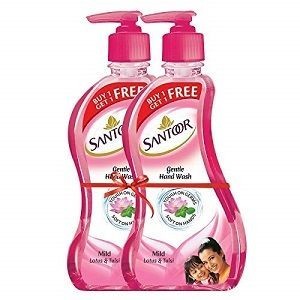 Santoor hw lotus&tulsi mild b1g1 215ml+215ml