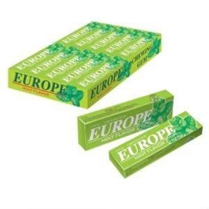 Europe chewing gum mint flav 12gm imp