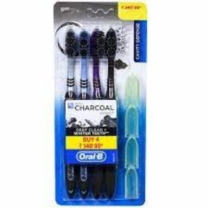Oral-b with charcoal extract deep clean+ whiter teeth cd soft 4n