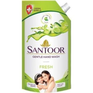 Santoor gentle h/w fresh sweet lime+peel&tulsi 750ml