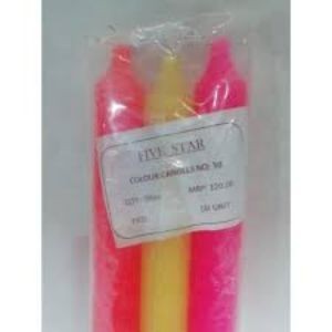 Five star colour candles 202g 3nos