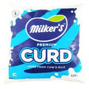 Milkers premium curd 500g pouch