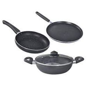 Prestige kadai + fry pan + omni tawa