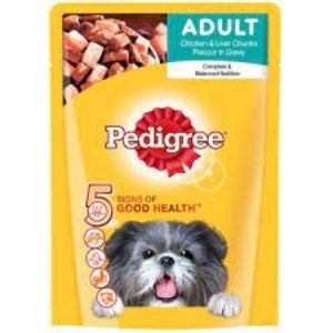 Pedigree chicken&liver chunks gravy 80 gm