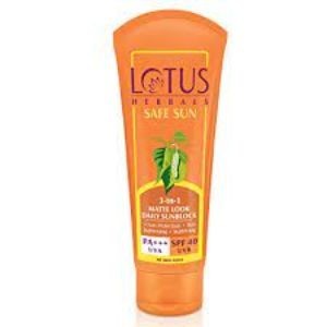 Lotus safesun 3in1 matte lok sunblk spf40uvb 100g