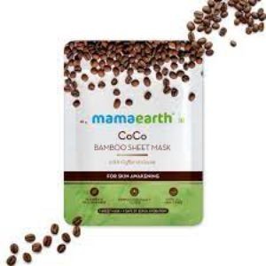 Mamaearth coco bamboo sheet mask for skin awakening 25 g