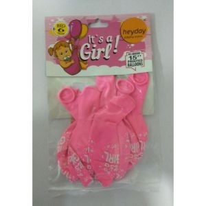Heyday it's a girl balloons 08nos