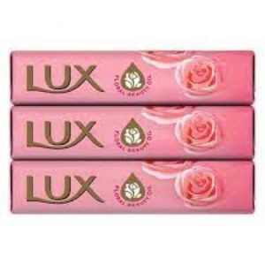 Lux soft touch rose & almnd oil soap 3*150g+free b/w 50ml