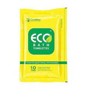 Carenow eco bath towelettes  10 large wipes