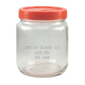 Pg glass jar 500 m.l with plastic lid
