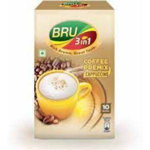 Bru 3in1 coffee premix cappuccino 140gm
