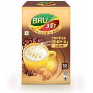 Bru 3in1 coffee premix caramel 140gm