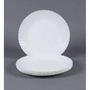 La opala fluted white plate 11"