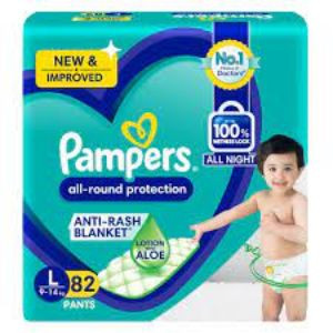 Pampers all round protection with aloe l 82 pants 9-14 kg